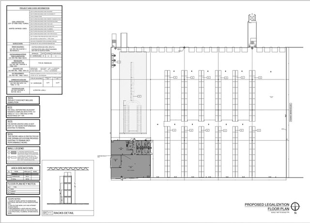 3D model of Industrial Warehouse Architectural Permit Plans