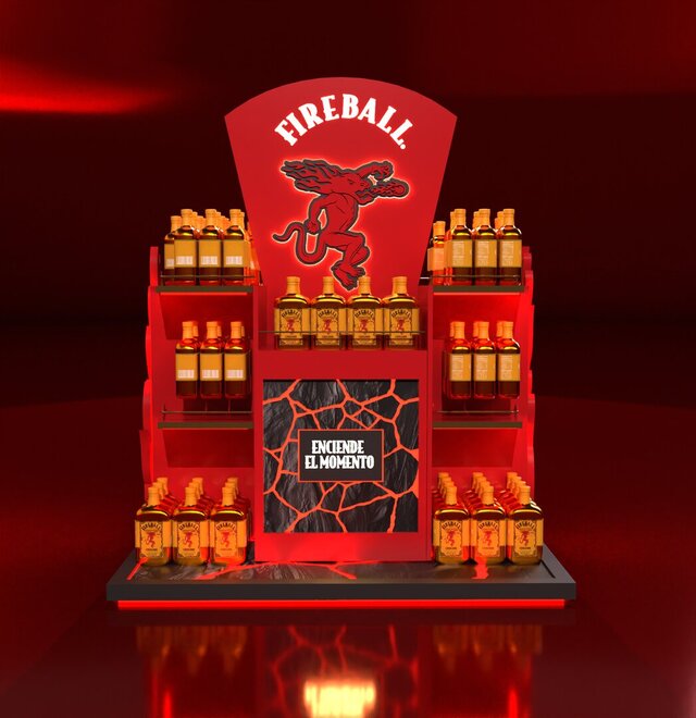 3D model of Fireball Retail In-Store Display (Island)