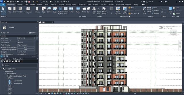 BIM modeling in Revit