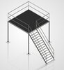 Industrial Mezzanine Access Platform | SolidWorks Weldments | AWS D1.1 design by johnpersad
