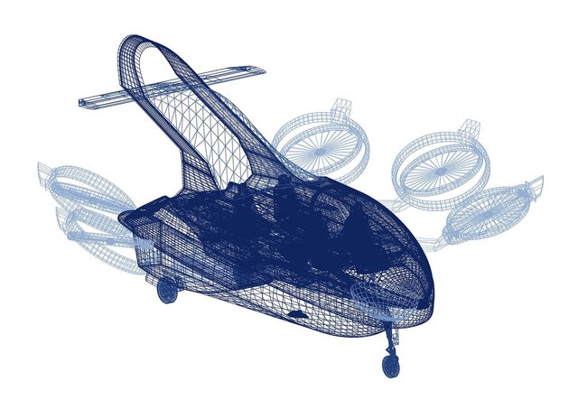 Passenger Taxi Drone – eVTOL Concept Design – image 3 of 3