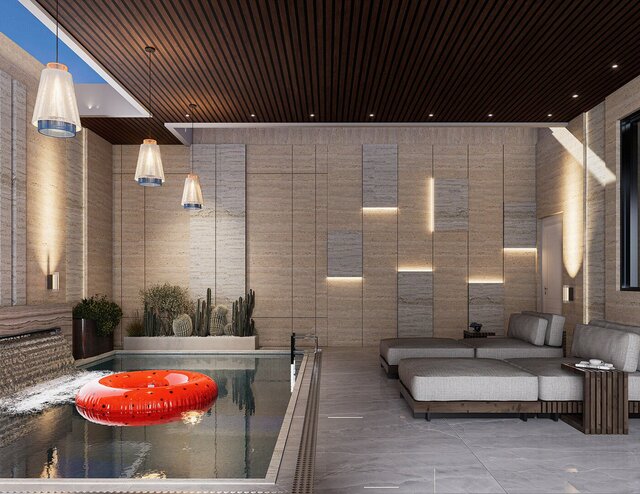3D model of 3D Jacuzzi interior visualization