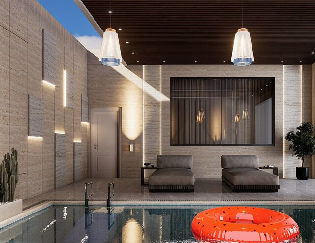 3D model of 3D Jacuzzi interior visualization