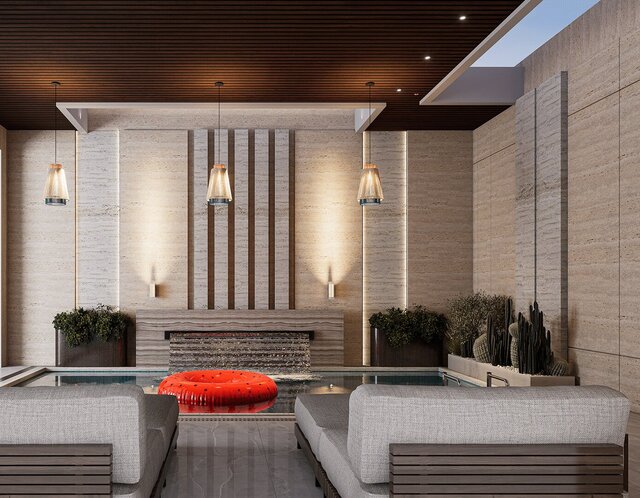 3D model of 3D Jacuzzi interior visualization