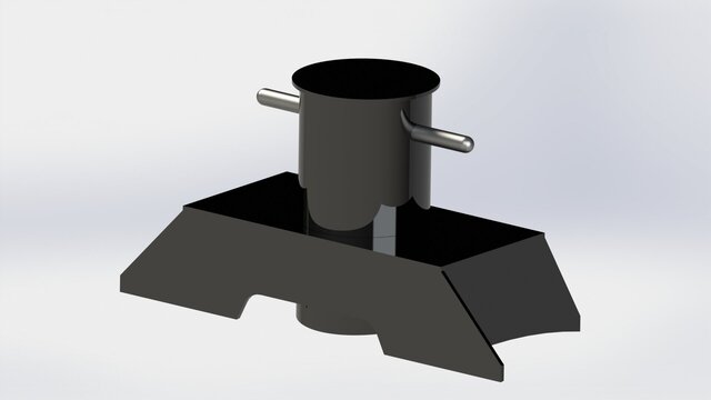 3D model of Marine Twin-Pontoon Pipe Support Assembly