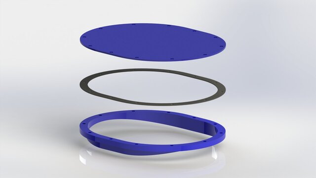 3D model of Marine Twin-Pontoon Pipe Support Assembly