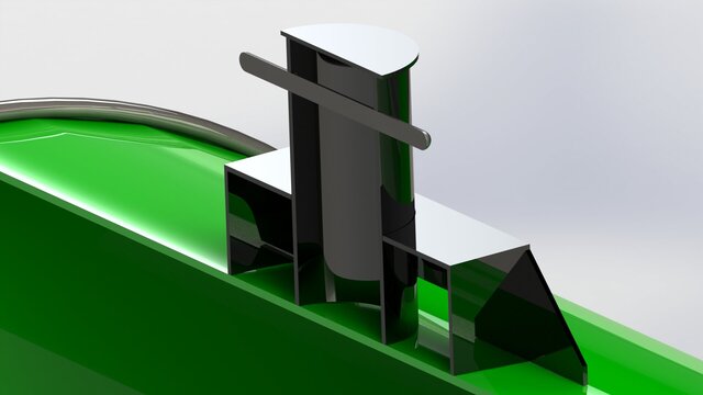 3D model of Marine Twin-Pontoon Pipe Support Assembly