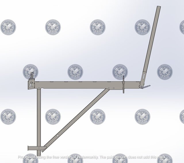 3D model of Folding Working Platform K / Heavy-Duty Scaffold Bracket