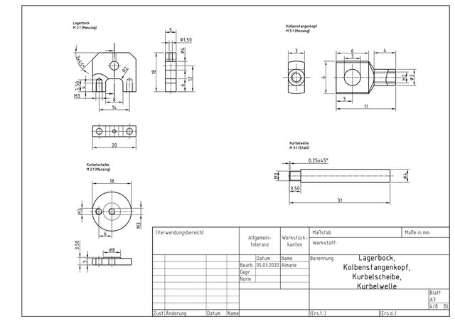 Steam Engine Model – Assembly Drawing, BOM & Detail Drawings (AutoCAD) – image 8 of 8