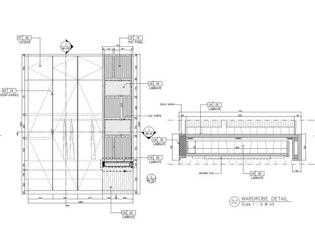 Custom Wardrobe Design & Millwork Drawings (AutoCAD) – image 2 of 3