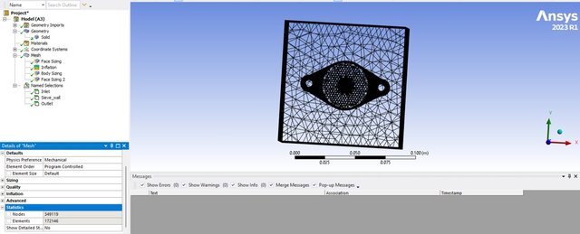 3D model of Multiphase CFD Erosion Analysis of 3D-Printed Polymer Sieve Meshes