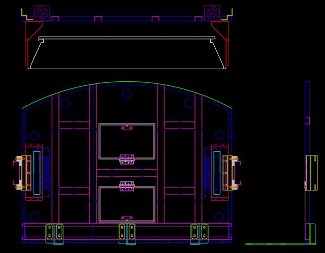 3D model of semi-circular panoramic glass elevator