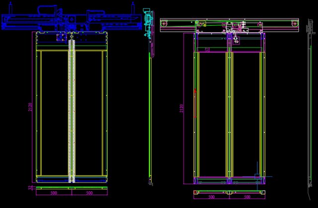 3D model of semi-circular panoramic glass elevator
