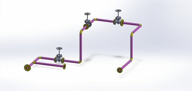 3D model of PIPELINE ROUTING