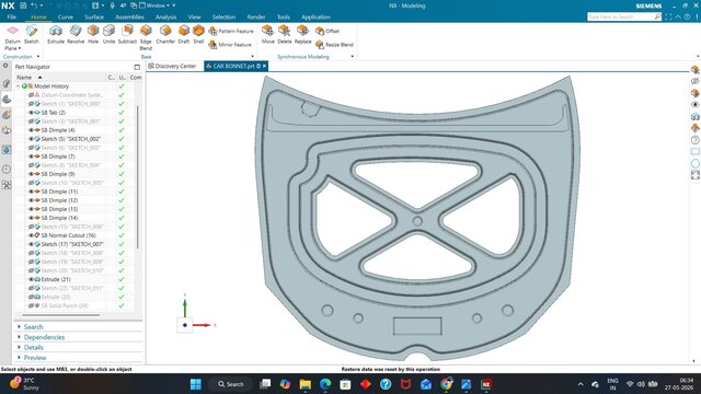 3D model of CAR BONNET