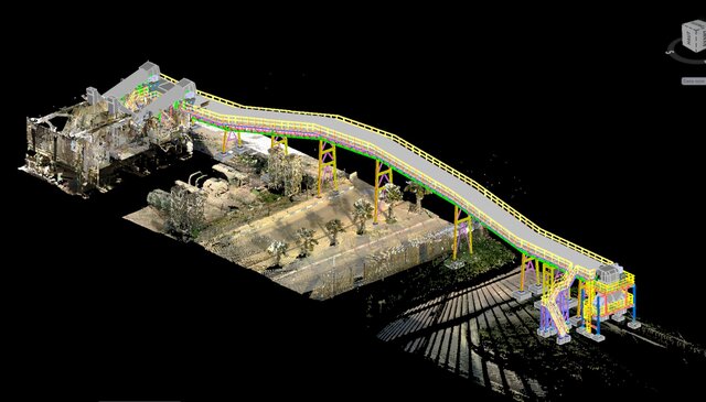 Industrial Conveyor Design – Scan-Based Engineering & 3D Modeling