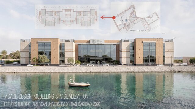 AUIB Campus – Lectures Building Facade Design & 3D Visualization