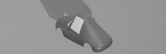 3D model of Aerodynamic Race Car Body Shell Design
