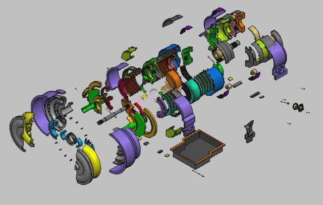 Ford C4 dual speed auto tranny 3D modelling