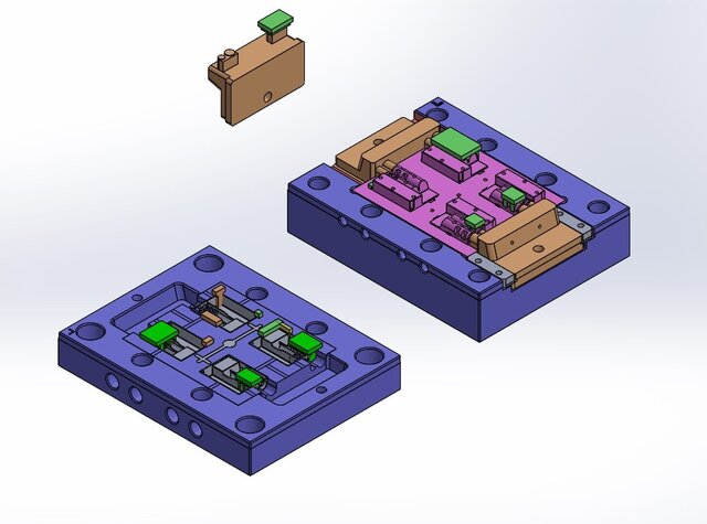 3D model of Injection Mold Design With EDM Electrode Design, 3D Model