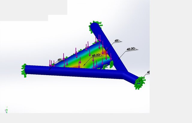 3D model of Nonlinear FEA Analysis - Automotive Suspension Structural Components