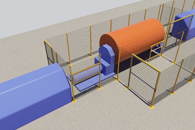 3D model of Industrial Safety Guarding System — NR-12 Compliance & 3D CAD Design