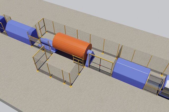 3D model of Industrial Safety Guarding System — NR-12 Compliance & 3D CAD Design