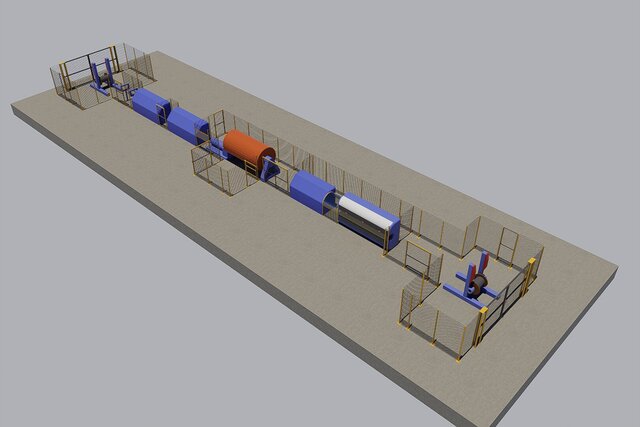 3D model of Industrial Safety Guarding System — NR-12 Compliance & 3D CAD Design