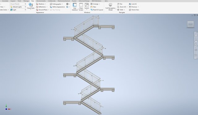 3D model of Custom Stair Systems | Design & Fabrication Drawings