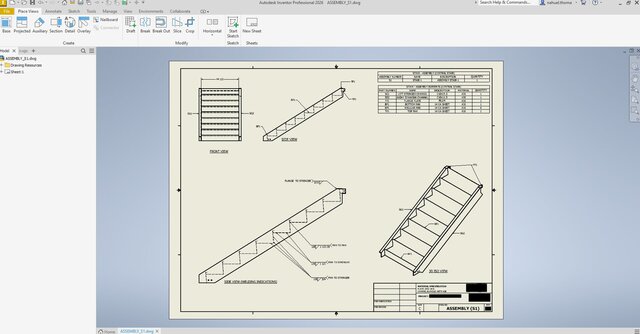 3D model of Custom Stair Systems | Design & Fabrication Drawings