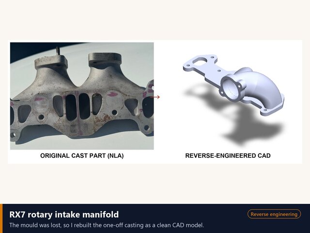 RX7 Manifold: Scan to CAD – image 3 of 3