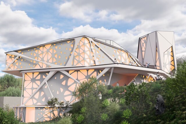 3D model of Shahmirzad Cultural-Educational Hospitality Complex