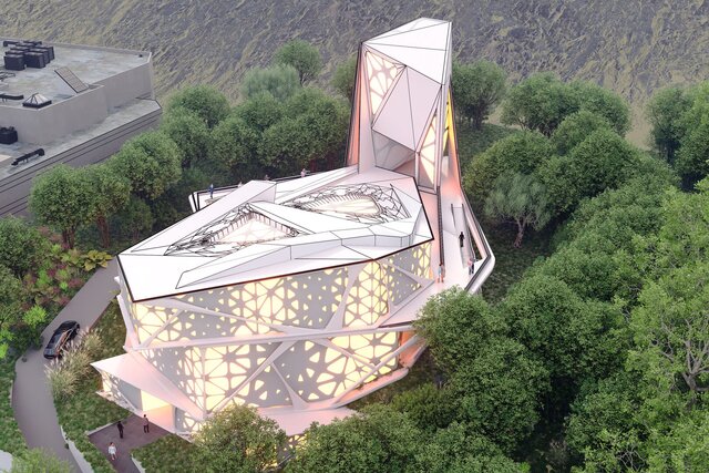 3D model of Shahmirzad Cultural-Educational Hospitality Complex