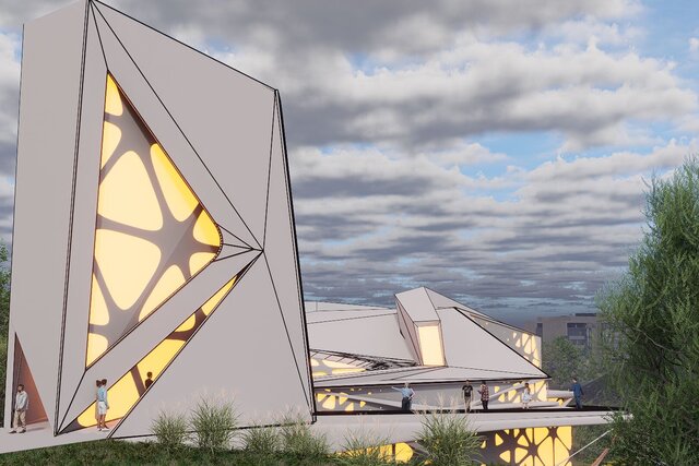 3D model of Shahmirzad Cultural-Educational Hospitality Complex