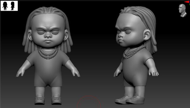 3d Rigged Cartoon Character Model For Animation 3D model