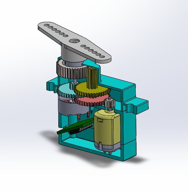 3D model of Servo Motor