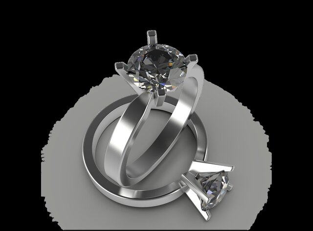 3D model of morganite-solitaire-ring