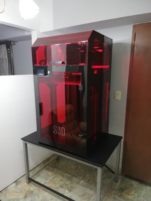 3D model of Custom Large-Format 3D Printer – Mechanical Design & Manufacturing