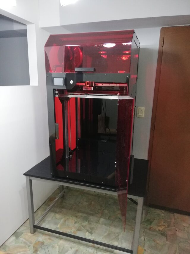 3D model of Custom Large-Format 3D Printer – Mechanical Design & Manufacturing