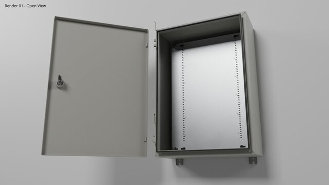 3D model of SolidWorks Sheet Metal Enclosure | Fabrication-Ready CAD & Drawings