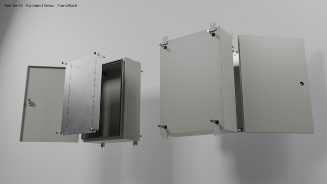 3D model of SolidWorks Sheet Metal Enclosure | Fabrication-Ready CAD & Drawings