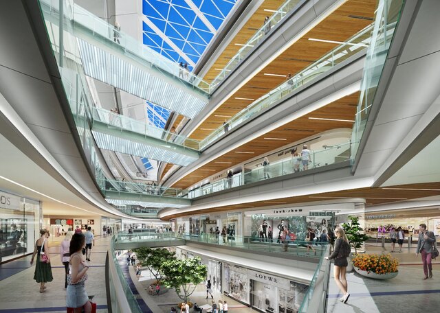 Rendering of a shopping mall