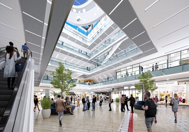 3D model of Rendering of a shopping mall