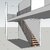 Custom Steel-and-Wood Straight Staircase | Factory Trial Assembly