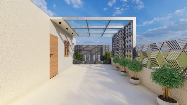 terrace pergola and fountain design