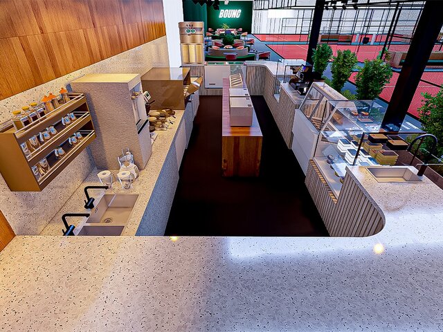3D model of Photorealistic 3D Exterior Rendering of a Modern Commercial Facility with Sleek Metal Cladding and Brick Facade  Professional Architectural Visualization