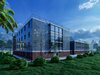 Photorealistic 3D Exterior Rendering of a Modern Commercial Facility with Sleek Metal Cladding and Brick Facade  Professional Architectural Visualization design by Robi_Design