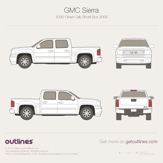 3D model of Caravan body for a 2008 GMC Sierra