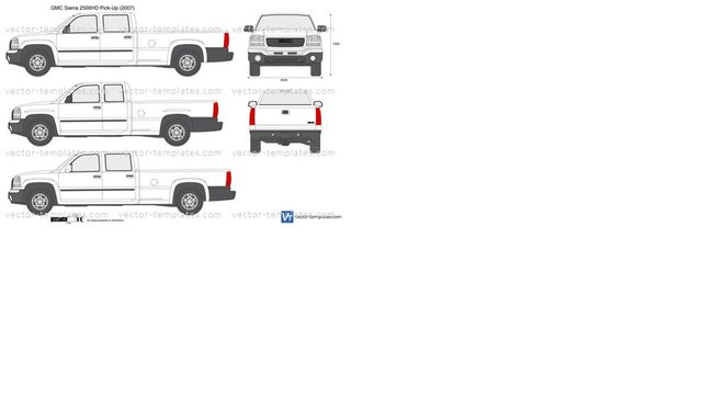 3D model of Caravan body for a 2008 GMC Sierra