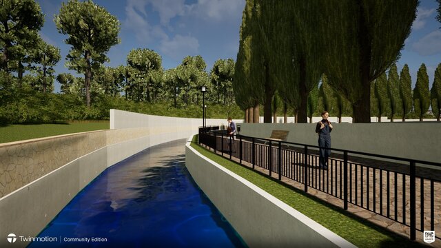 3D model of Riverbank Infrastructure — 3D Visualization Exercise